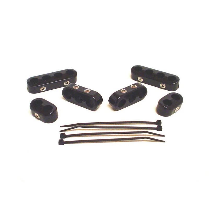 Taylor “409” Clamp-On Wire Separators for 10-10.4mm Ignition Cable Black Nylon Kit Black 42709