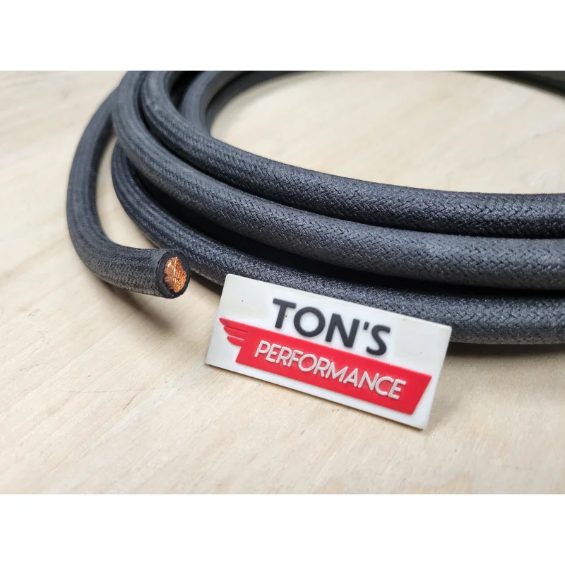 1 Gauge Cloth Braided Battery Cable Wire [Sold By The Foot]