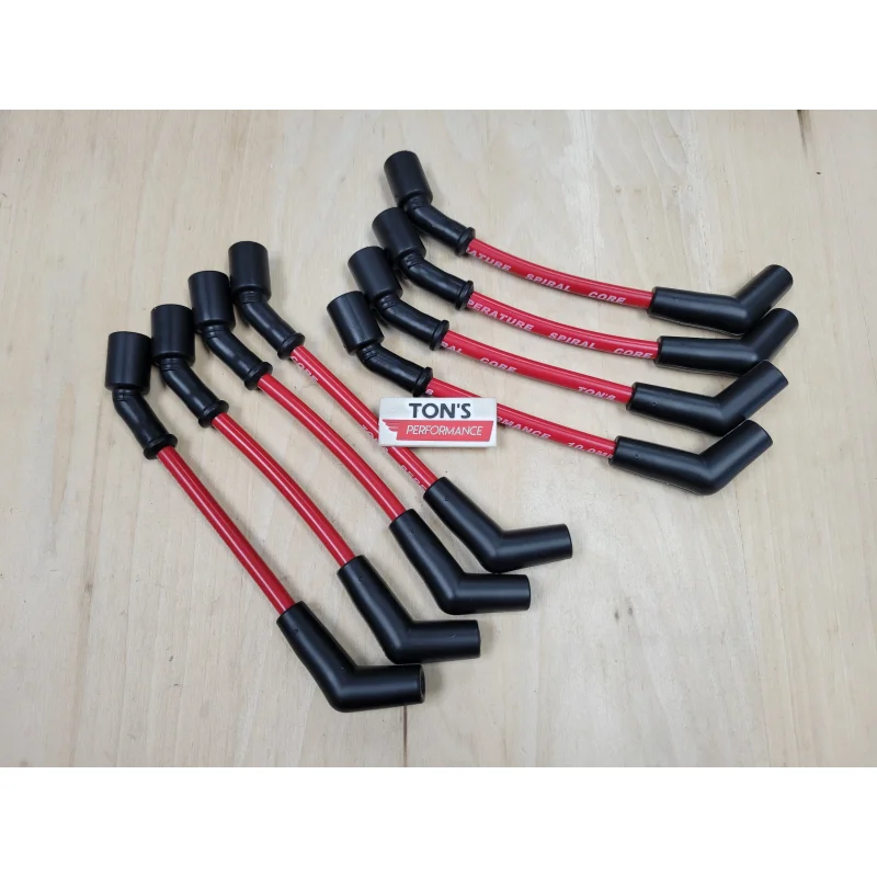 10mm LS Angled Spark Plug Wires CAR, TRUCK, & SUV 10″ or 11″ LENGTH (4.8L, 5.3L, 6.0L, 6.2L ENGINES) Black