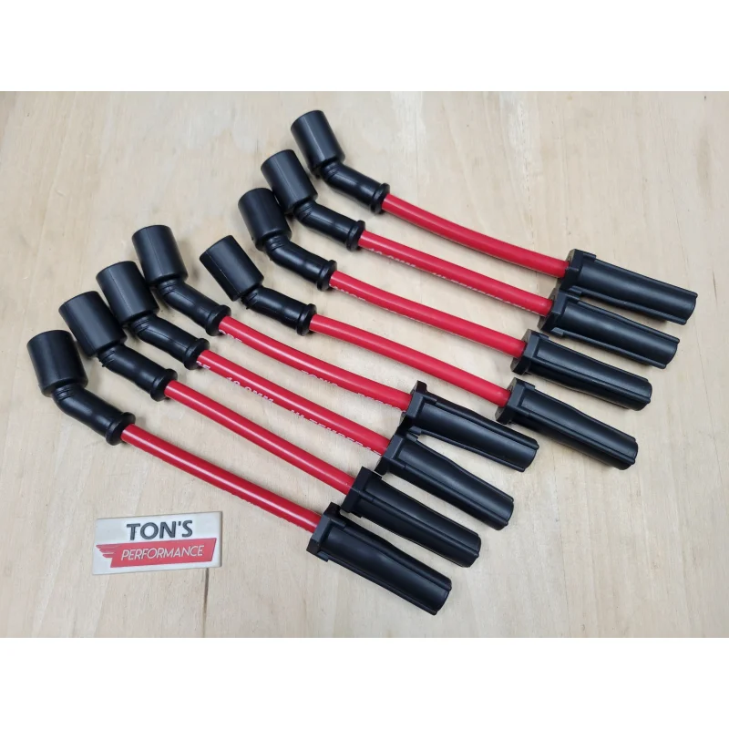 10mm LS SPARK PLUG WIRES CAR, TRUCK, & SUV 9″ or 11″ LENGTH (4.8L, 5.3L, 6.0L, 6.2L ENGINES) 9″ Black