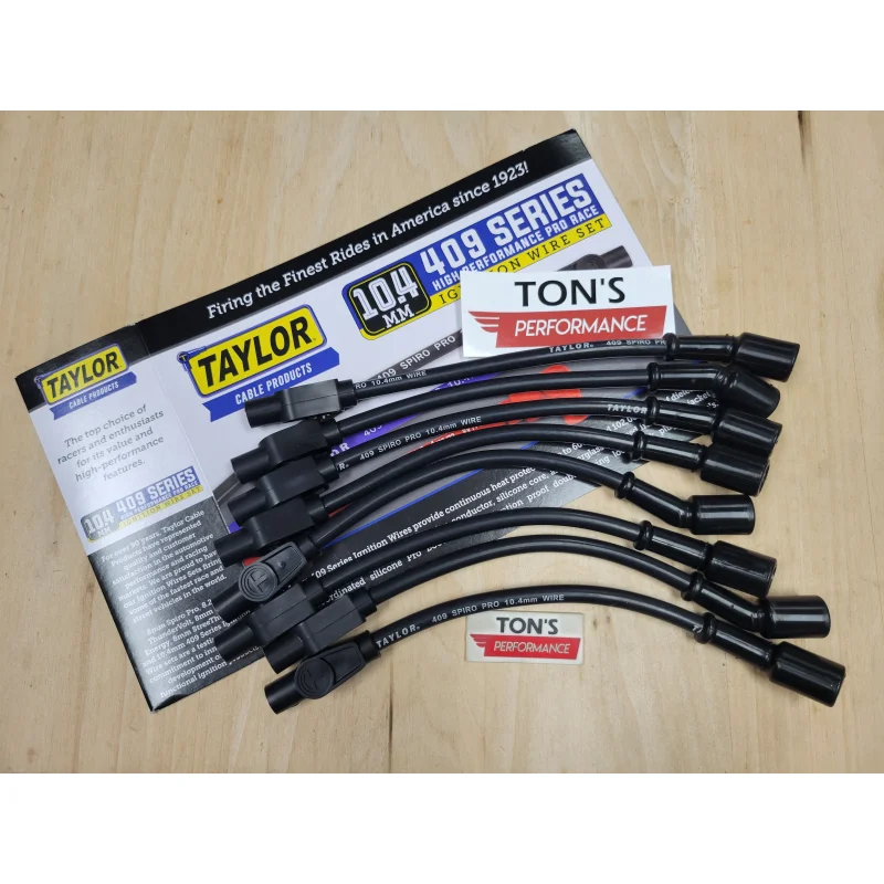 Taylor Spark Plug Wire Set 409 Pro Race 10.4mm 180 for GM LS Trucks Black 79005