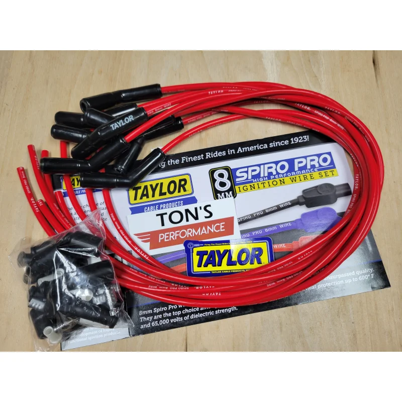 Taylor Spiro-Pro 8.0mm Ceramic Universal LS 4.8L 5.3L 6.0L Spark plug wires 36″ Black