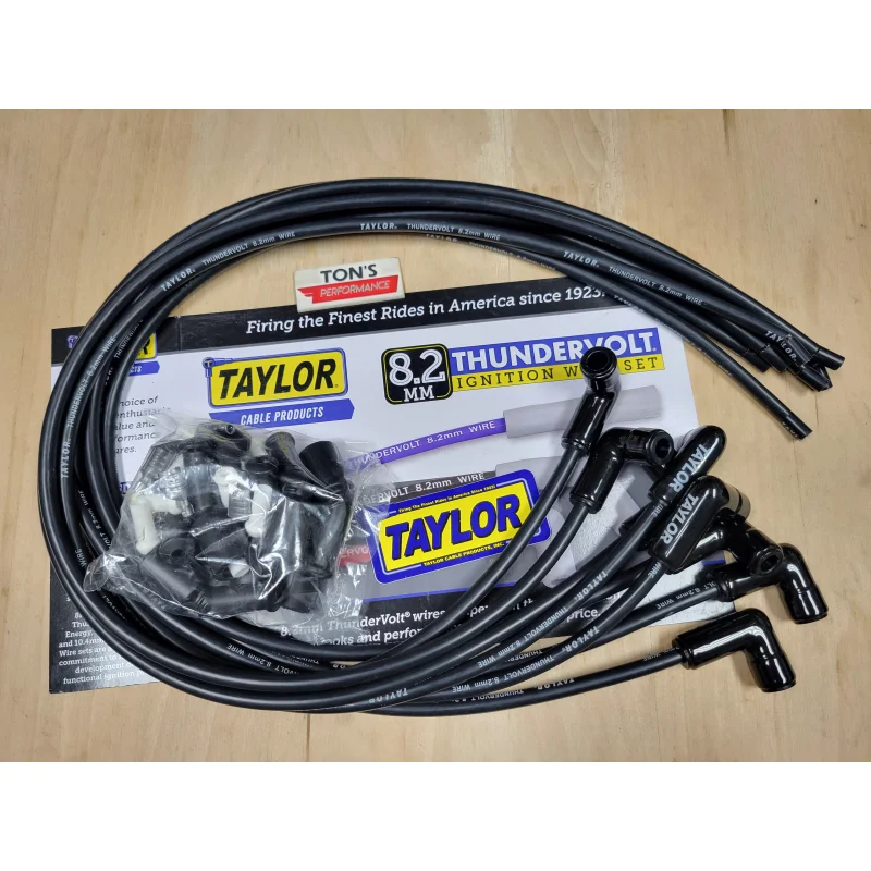 Taylor ThunderVolt 8.2mm Ceramic Universal LS 4.8L 5.3L 6.0L Spark plug wires 36″ Black