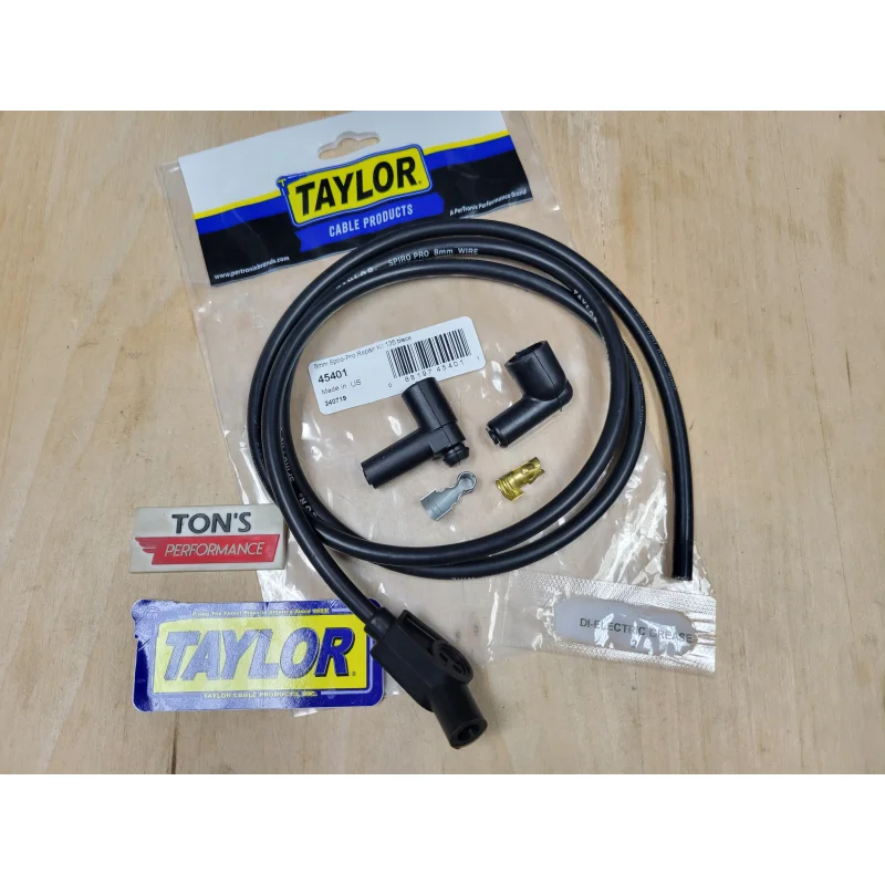 Taylor Cable 8mm Spiro Pro Spark Plug Wire Repair Kit 135 Universal Black