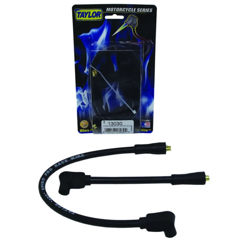 Taylor Pro 10.4mm Plug Wires Harley Big Twin 1994 – 1998 Dyna / Softail , Red / Blue / Black Black