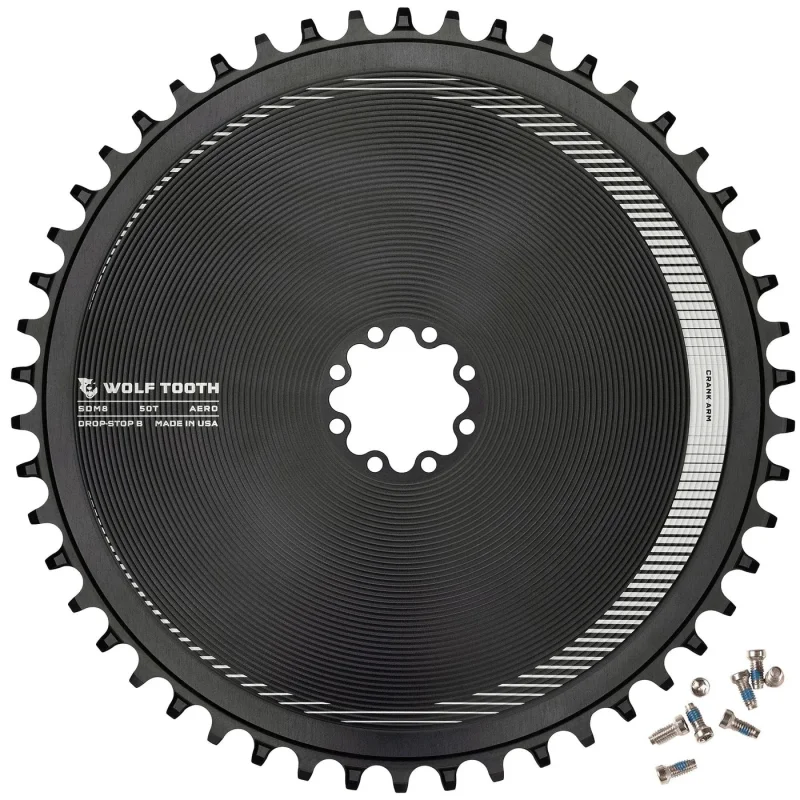 Wolf Tooth Aero 50T Direct Mount Chainring for SRAM 8-Bolt Gravel / Road Cranks