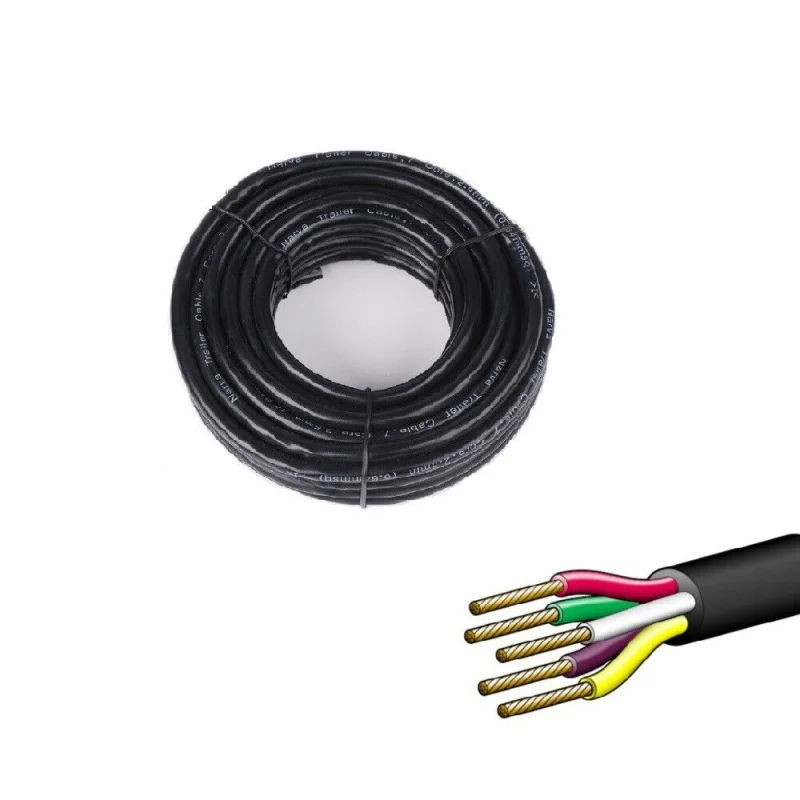 10M 5 Core Wire Cable for Trailers – High-Quality V90 PVC, Ideal for Automotive & Marine Use