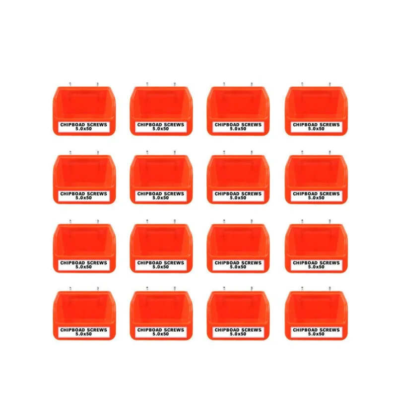16-Piece Pegboard Bin Set with Durable Steel Hooks – Tool and Part Organization