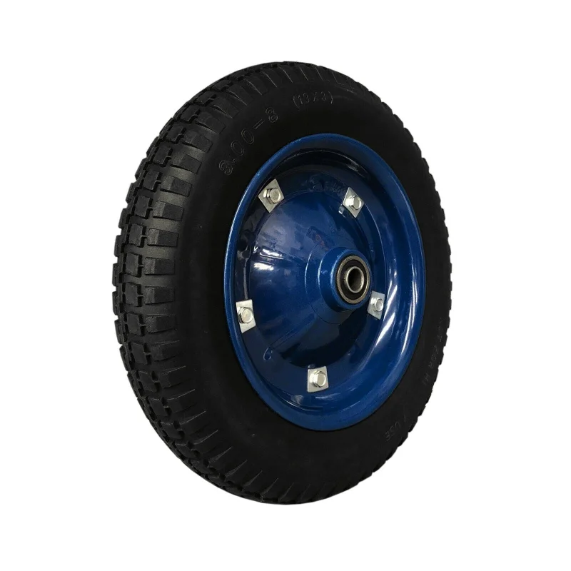 13″ Wheelbarrow Trolley Wheel 3.00-8 – 16mm Bore Pneumatic Tyre, 120kg Capacity