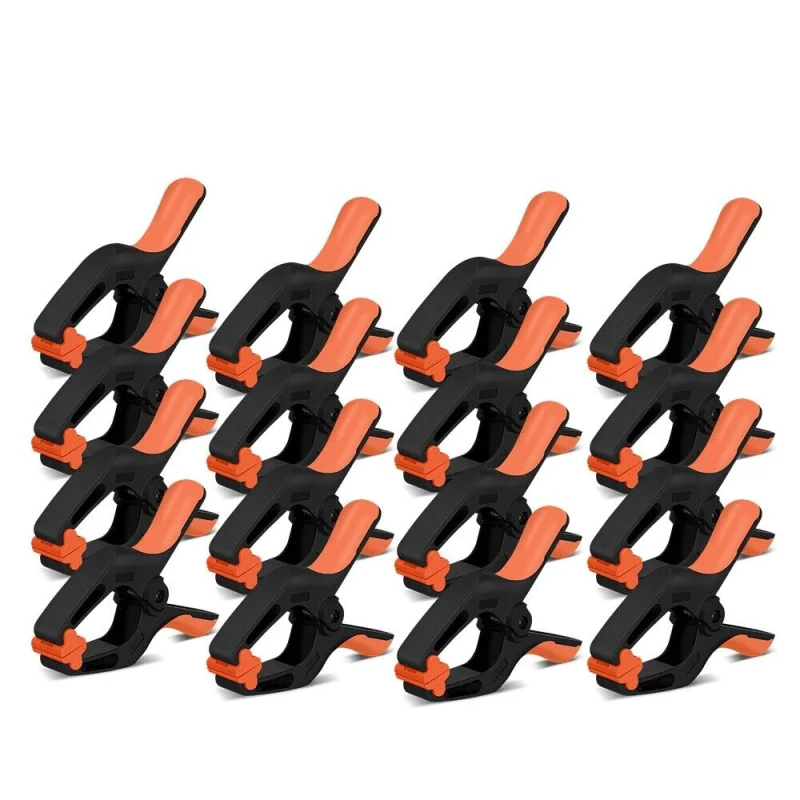 16x 5″ HORUSDY Rubber Non-Slip Nylon Spring Clamps – Durable DIY Grip Clips for Woodworking and Crafts