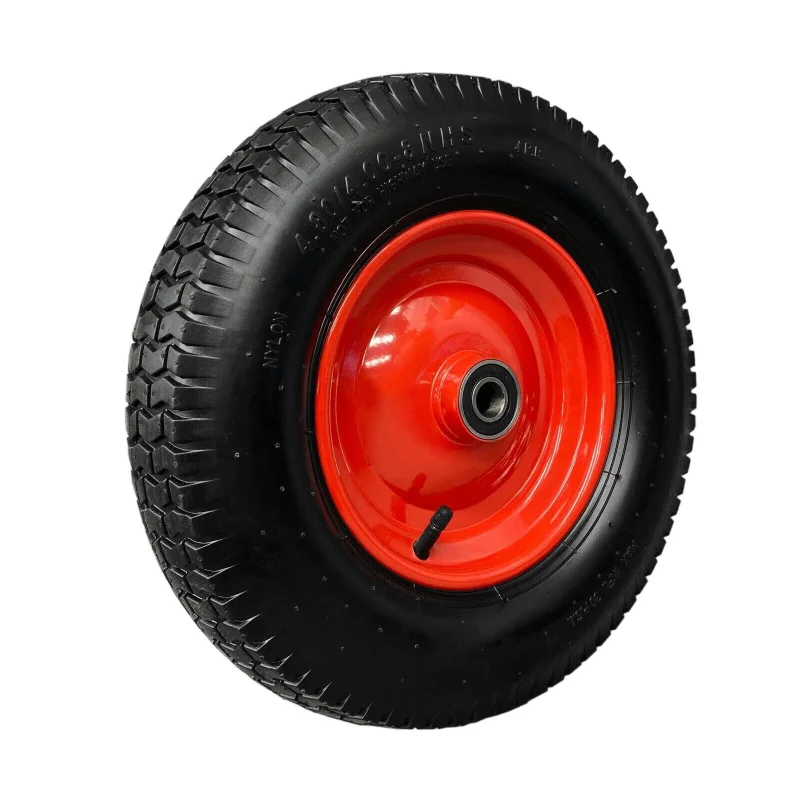 16″ Pneumatic Wheelbarrow Trolley Wheel with 20mm Bore | Heavy-Duty Replacement Tire
