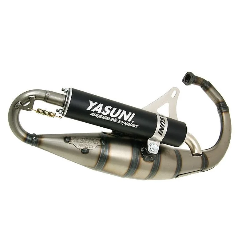 Yasuni R Exhaust Vertical Minarelli ’89-’01 Zuma Prebug (NEW COLORS!) Black