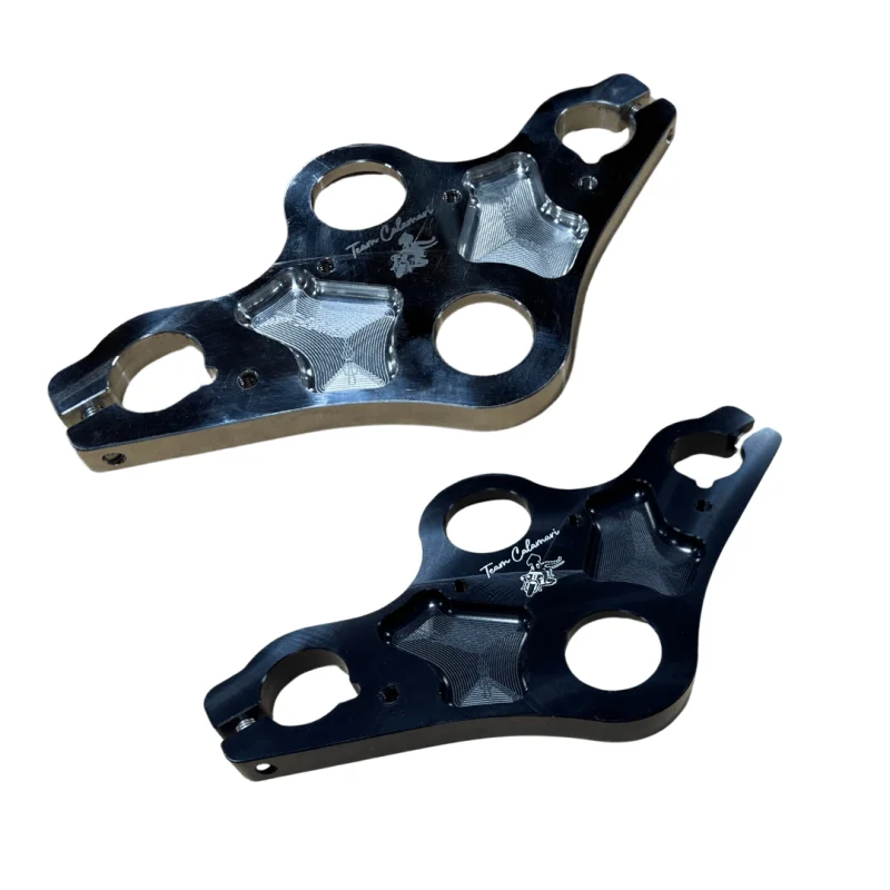 Team Calamari Billet top clamp Polished