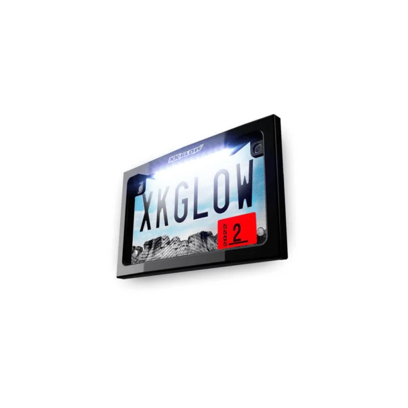 XK Glow LED License Plate Frame Black