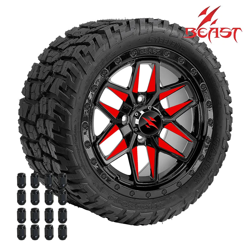 14″ Red Widow Wheel with 22×10.5-14 Gator DOT Tire – Set of 4 | Beast